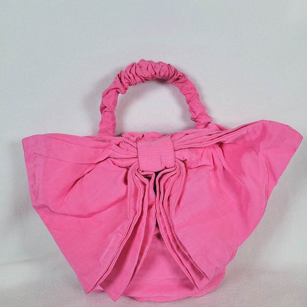 Loeffler Randall Womens Sierra Bow Top Handle Bag Purse Pocketbook Pink Girlie